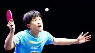 【卓球】張本智和、第５Ｇは同点から６連続得点で圧倒「チョレイ！」が響く　松島輝空にリード