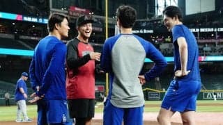 由伸＆朗希、ヌートバーと再会　笑顔絶えず…和やかムードで20分談笑、2023年WBCで共闘