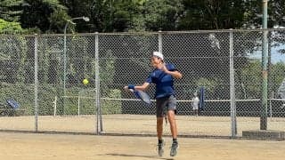 「第46回むさしの村ジュニアテニストーナメントNATSU」の16歳以下男女シングルス予選が実施