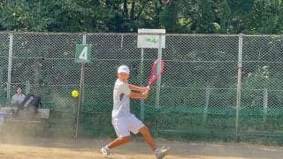 「第46回むさしの村ジュニアテニストーナメントNATSU」の14歳以下男女シングルス予選が実施