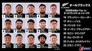 ストーマーズ戦出場の7選手が再び23人に入ったオールブラックス。シャークスはレジェンドのノヌをフィニッシャーに起用。