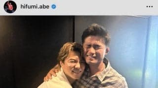 「歴史的２ショット」阿部一二三が歴史的激闘の宿敵・丸山城志郎との再会報告「昔は目を合わす事はなかった」２人の抱擁姿にファン驚き「ビックリしすぎて心臓止まりそう」「素敵な写真」