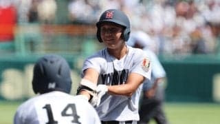 横浜 池田聖摩が"プロ注目対決"で貫禄2安打！沖縄尚学・末吉良丞の直球捉える｢いいイメージで打席に入れた｣【26年夏甲子園】