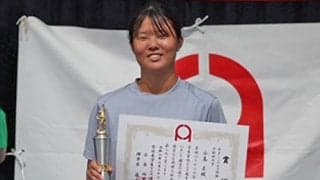  小髙未織 快勝でインカレ室内V 