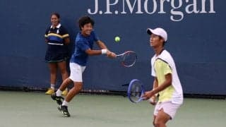 【全米オープンジュニア遠征レポート】櫻井義浩／奈良恒輝ペア、欧州コンビの堅牢なサーブに阻まれ2回戦敗退。ベスト8進出ならずも確かな足跡を残す