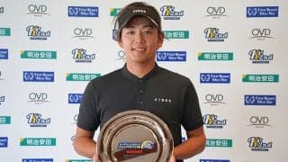 32歳の黒木紀至が初優勝 悪天候のため36ホール短縮／男子下部