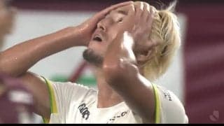 鈴木優磨、完璧クロスにドンピシャ！「入ったと思った」驚異のジャンピング豪快ヘッド弾が惜しくも枠外へ「あれ決めないとキツいな」
