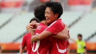 千人の在日コリアンの大声援　アジア大会サッカー女子で北朝鮮が大勝