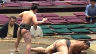 「今何が起きた？」「何もしてないのに」181キロの巨漢力士にまさかの“秒”決着 “100キロ差”対決で小兵が魅せた