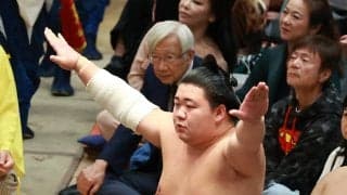 21歳藤ノ川5勝目、迷いなき激しい攻めにゲスト国仲涼子も興奮「気合が伝わります。あーすごい」