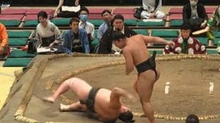 え、これ相撲の技？ 元レスリング王者の力士、発生割合0.1％“衝撃珍手”炸裂 「まじかよ」“たった2秒”の出来事にどよめき
