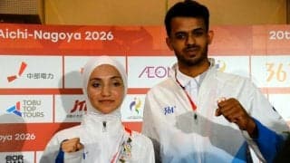 アジア大会は「夢」　難民選手団の2選手が会見、テコンドーに出場