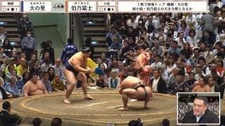 「え、ちょん髷の人が鎮座してる」横綱結びの一番、緊張の瞬間に“まさか”の光景「ギャップがすごいw」「最前列に…」ファンほっこり