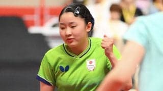 【卓球】「素晴らしい！」と解説も大絶賛　18歳張本美和、世界１位中国・王曼昱から先取