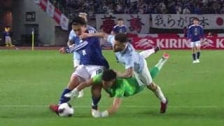 「怪物！」エース・上田綺世、伊東純也のロングスルーパスに超反応！「あそこで決めるとは」圧巻のダメ押し弾に列島衝撃