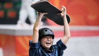 岡本碧優「笑顔で戻ってきた」　3年離れたスケボー、アジア大会で銅