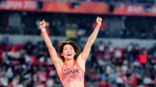 諸田実咲が女子棒高跳び史上初の金メダル！今季３度目、自身の日本記録更新４ｍ５５で中国勢の８連覇阻止