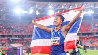 アジアに衝撃の超新星　タイの２０歳ブーンソンが男子１００ｍ圧巻９秒９０で金メダル　準決に続き大会新連発に会場騒然【アジア大会】