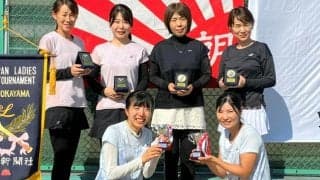 小田・長尾ペアV、上位3組が全国へ　レディーステニス岡山県大会