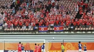 サッカー男子　北朝鮮は８強敗退　因縁日本戦も０－１惜敗　試合後ＧＫ激高しイレブンはあいさつ、整列拒否　両監督は握手も　ンワディケの先制弾に猛抗議　後半はイエローカード３枚、終盤の判定にも不服主張