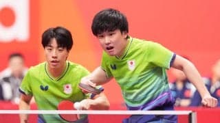 【卓球】張本智和＆篠塚大登組、日本男子44年ぶり決勝進出　崖っぷちから３ゲーム連取で大逆転