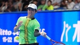 西岡良仁、約8か月ぶり復帰戦はチチパスにストレート敗戦 予選1回戦で屈する[木下グループジャパンオープン]