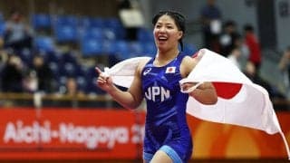 【レスリング】６８キロ級の石井亜海、お家芸女子の初陣を金メダルで飾る　日本女子、全種目完全制覇へ起爆剤点火…アジア大会