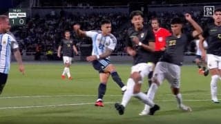 「これはバロンドール」メッシ不在もアルゼンチンの“股抜き先制弾”に驚きと称賛 4-0圧倒…新時代の口火切る一撃に「ワールドクラス」