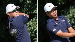 中島啓太と比嘉一貴が1打差3位でターン 男子団体は首位キープ／アジア大会