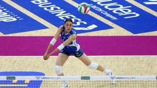 バレー女子、佐藤淑乃が新天地デビューで見せたエースとの交流「もう一緒に踊っている」　最多27得点の伊代表と笑顔で“好連携”【セリエA女子】