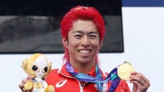 【トライアスロン】今大会日本勢１号金のトライアスロン男子・北條巧「優勝を誇りに思う」