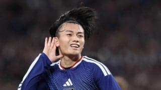 上田綺世ＭＶＰ　先制のゴン超え代表通算２２得点目で森保監督国内最終戦飾る　４戦４発大暴れ「運も良かったですね」