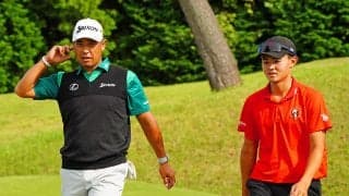 松山英樹は自らのアマ予選会突破した18歳・長崎煌心と練習ラウンド「世界を目指すきっかけに」