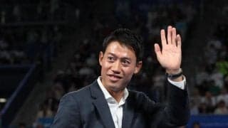 錦織圭が引退セレモニー「幸せだった」マイケル・チャンコーチがスピーチ　家族への感謝「受験勉強の時に嫌がらせ…すみません（笑）」