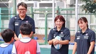 【ラグビー】男女同日開催「１０・２４」のテストマッチ、現役選手が大会ＰＲ　ウェールズに挑む女子は、１８歳の浅利那未に「注目して下さい」