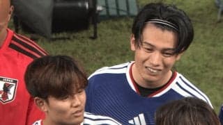 「普通のFWにはできない」久保建英が上田綺世に感嘆！相手越しに“ワールドクラス”の胸トラップ「ナイスボールだったよって」【日本代表】