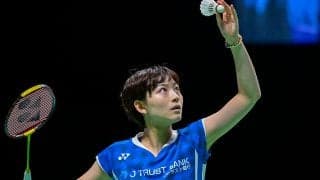 「美しい」欧州連盟が投稿、宮崎友花のプレー動画に反響……毛先から流れる汗、ダイビングレシーブの瞬間も【バドミントン】