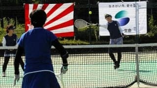 全国レディーステニス福島県大会が始まる　28ペアが参加