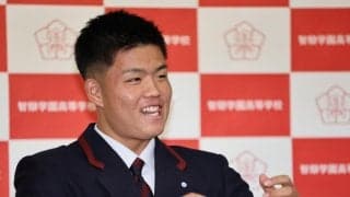 巨人４位の智弁学園・杉本　１位指名の織田に「どんな道に行っても応援する」「もし巨人に来るなら切磋琢磨して」