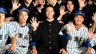 香里丘高の岡本翔斗、日本ハム5位指名に涙「感謝の気持ちあふれた」