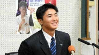都城の高田瑛大はヤクルト4位 日南学園の田中皐晴はロッテ6位