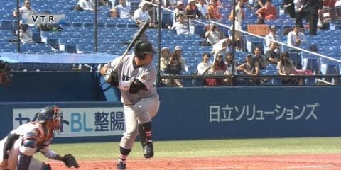 東北楽天 2位指名 慶應・岩見雅紀（比叡山）