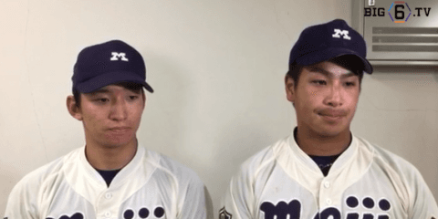 【ヒーローインタビュー】明治大学　北本一樹(④二松學舍大附)・喜多真吾(④広陵)（BIG6.TV）