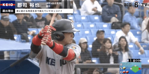 【BIG6.TV ベストナイン♢カメラマン編】捕手 慶大・郡司 裕也(④仙台育英)